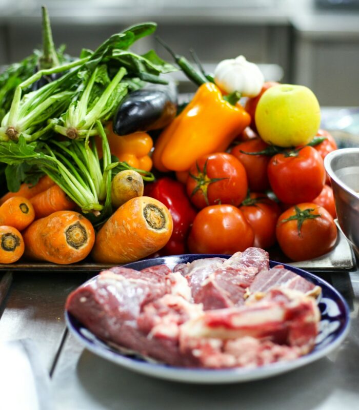 a bunch of food that is on a table