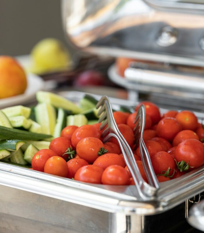 red tomatoes on stainless steel tray